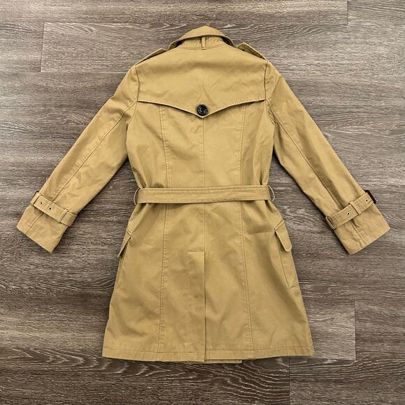 Chloé Phoebe Philo Era Vintage Tan Trench Coat Resin Buckles Belted Sz Small EUC - Picture 9 of 16